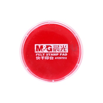 晨光 M&G 快干印台 AYZ97512 Φ80 (红色) (透明圆)