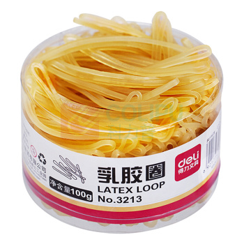 得力 橡皮筋 3213 100g/盒 100g 乳胶 1个/盒 盒
