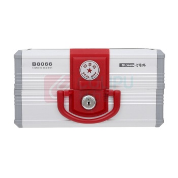 金隆兴 财务印章箱 B8066 中号 密码锁手提多功能6格 201×162×105 铝合金