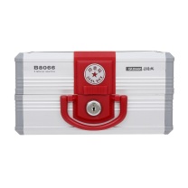 金隆兴 财务印章箱 B8066 中号 密码锁手提多功能6格 201×162×105 铝合金