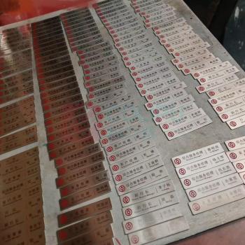 融银之汇 柜员牌可定制铝合金胸牌工牌员工工牌胸别针式 70*15mm 10个/组 (银色)