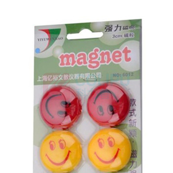 亿裕 笑脸卡通磁粒 6012 30mm (彩色) 12个/卡