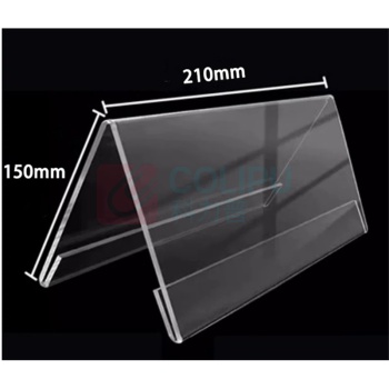 致境 亚克力会议V型桌牌 150*210mm *厚度1.2mm (透明)