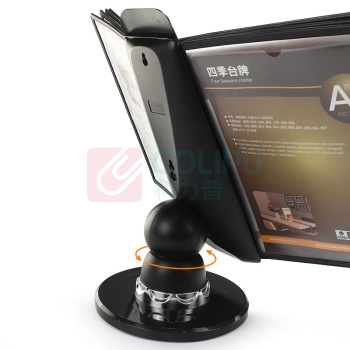 装得快 A4翻页文件夹 斜台式可旋转/挂壁翻页架 JX6801 10页 20面 (黑色)