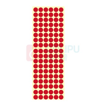 OIMG 圆形贴纸 16mm 108贴/张 (红色)