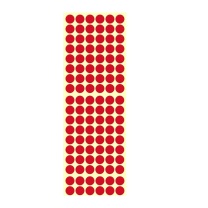 OIMG 圆形贴纸 16mm 108贴/张 (红色)