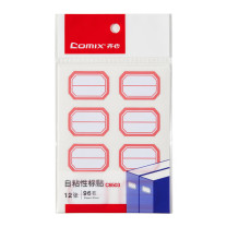 齐心 Comix 自粘性标签贴 C6503 96枚23*33mm 12张/包 (红框)