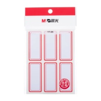 晨光 M&G 不干胶标签 YT-06 55×24mm (红框白底) 6枚/张 10张/包