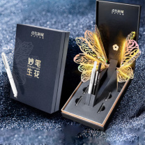 点石 妙笔生花钢笔礼盒高颜值工作会议签字公司伴手礼入职礼物奖励 369E 2支按动钢笔+4支墨囊 -DC