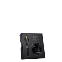 派克 PARKER 幻影黑金墨水笔+升级版大墨水礼盒 威雅XL