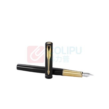 派克 PARKER 幻影黑金墨水笔+升级版大墨水礼盒 威雅XL
