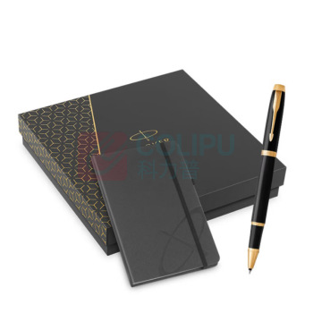 派克 PARKER 宝珠笔+笔记本礼盒 纯黑丽雅