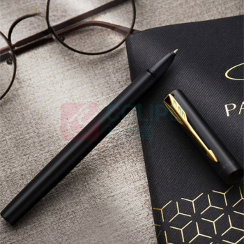 派克 PARKER 经典黑夹夹宝珠笔+笔记本礼盒 威雅XL