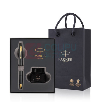 派克 PARKER 经典黑金夹墨水笔+小墨水礼盒 威雅XL