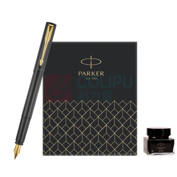派克 PARKER 经典黑金夹墨水笔+小墨水礼盒 威雅XL