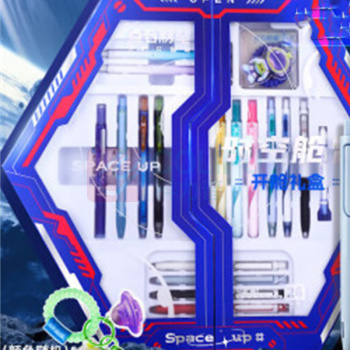 点石 时空舱舰队文具礼盒 357E 17支笔+1支铅芯+6支替芯+1盒墨囊+1个钥匙扣