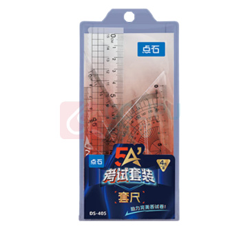 点石 考试文具套装 DS-402-B 中性笔*3+替芯*2+涂卡2B铅笔*1+涂卡铅芯*1+套尺*4+橡皮*1