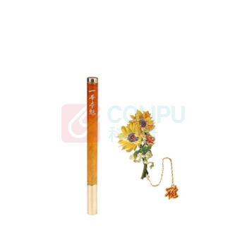 朱炳仁 文房套装 一举夺魁 C110425060074 一举高中笔*1向日葵书签*1琉璃笔托*1