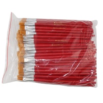 WHJ 油画笔 12号 毛宽2cm (红色) 100支/包 DC