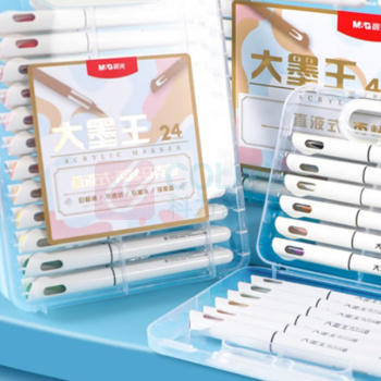 晨光 M&G 丙烯马克笔大墨王直液式 APMT80E5 (24色)