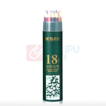 晨光 M&G PP筒装彩色铅笔 AWP34307 18色 (18色) 18支/盒 1盒/筒 木质