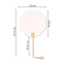 极度空间 扇子宣纸 38.5*23cm 手绘古风扇*1