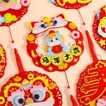 开芽 粘贴画 不织布B款 2个装 2026新年diy手工贴画材料包幼儿园不织布制作教室装饰