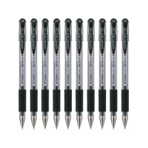 三菱 uni 拔帽极细防水双珠啫喱笔 UM-151 0.38mm (黑色) 10支/盒