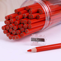 晨好 特种铅笔适用于玻璃皮革塑料金属瓷器点位划线标记木工铅笔蜡芯 536 (红色) 50支装 DC