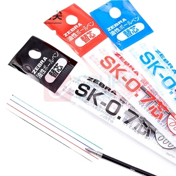 斑马牌 ZEBRA SK圆珠笔替芯(适用于B4A3/B4A5/B4SA1/B4SA3)大容量笔芯 BR-6A 0.7mm (黑色) 10支装 DC