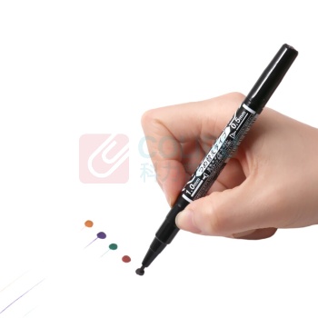 斑马牌 ZEBRA 速干油性小双头记号笔套装 YYTS5-12C 细头1.0-1.3mm,极细头0.5mm (12色) 12支/套
