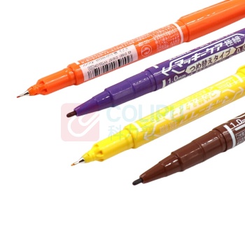 斑马牌 ZEBRA 速干油性小双头记号笔套装 YYTS5-12C 细头1.0-1.3mm,极细头0.5mm (12色) 12支/套
