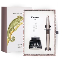 百乐 PILOT 88G钢笔套装 FPMR2FLZD-I30BC40-ZH F咀 (灰色蜥蜴) 配墨水/上墨器/笔盒