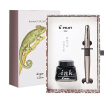 百乐 PILOT 88G钢笔套装 FPMR2MLZD-I30BC40-ZH M咀 (灰色蜥蜴) 配墨水/上墨器/笔盒