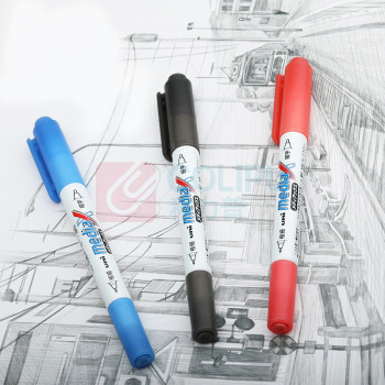 三菱 uni 双头光盘笔记号笔 PD-153T 0.5/1mm (黑色)