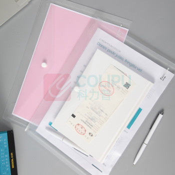 齐心 Comix 按扣文件袋透明 C310E 20个装 
