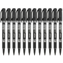 百乐 PILOT 油性双头记号笔 SCA-TM-B 细头2.0mm,极细头1.0mm (黑色) 12支/盒 塑料