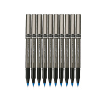 三菱 uni 拔帽耐水性签字笔中性笔 UB-155 0.5mm (蓝色) 10支/盒 金属