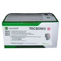 利盟 低容量碳粉盒 70C80M0 1000页 (红色) 适用于CS310dn/CS410dn/CS510de