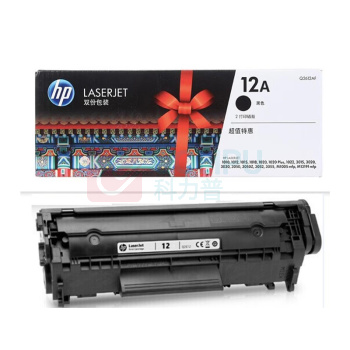 惠普 HP 双包装硒鼓 Q2612AF 12A 2000页*2 (黑色)