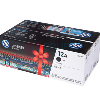 惠普 HP 双包装硒鼓 Q2612AF 12A 2000页*2 (黑色)