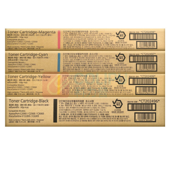 富士胶片 富士施乐原装墨粉盒 CT202496-CT202499 五代一套 (四色CMYK) 适用于VC2263/2265/C2060/C2560/C3060