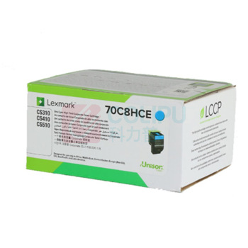 利盟 高容量碳粉盒 70C8HCE 3K (青色)