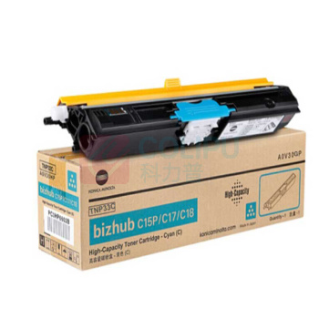 柯尼卡美能达 KONICA MINOLTA 标准容量 碳粉盒 TNP33C 1500页 (青色) 适用于bizhub C15P/C17/C18