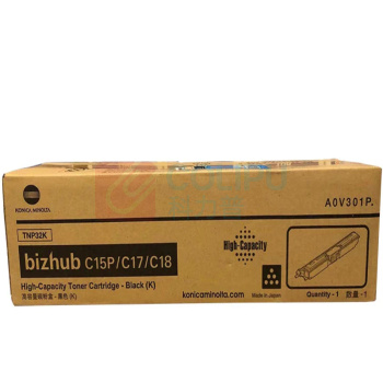 柯尼卡美能达 KONICA MINOLTA 高容量 碳粉盒 TNP32K 2500页 (黑色) 适用于bizhub C15P/C17/C18