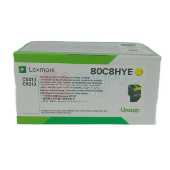 利盟 碳粉盒 80C8HYE (黄色) 适用于利盟CX410de