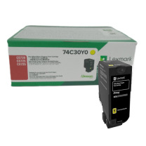 利盟 碳粉盒 74C30Y0 3000页 (黄色) 适用于利盟CCX725de