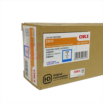 OKI 墨粉 44315311 6000页 (青色) 适用于C610
