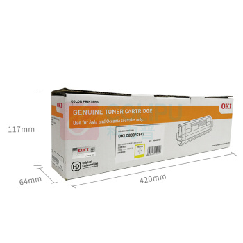 OKI 墨粉盒 46443105 10000页 (黄色) 适用于C833dn