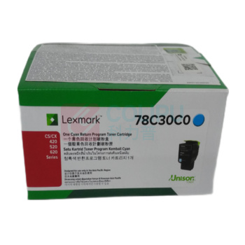 利盟 LEXMARK 墨粉 78C30C0 (青色) 适用于CX421adn